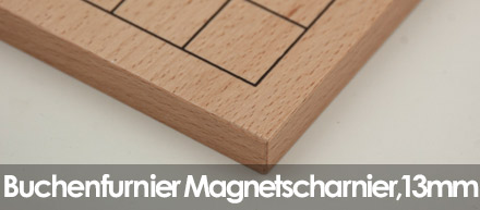 Komplettset Buchenfurnier Magnetscharnier 13 mm 