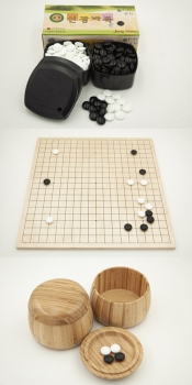 Birch Board, folding / 7x20,5 mm Glass Stones / Bamboo Bowls