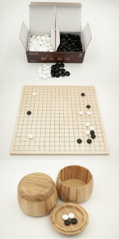 Birch Board, folding / 10x21,5 mm Glass Stones / Bambus Bowls