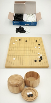 30 mm Shinkaya Board / 8x21,5 mm Glass Stones / Bamboo Bowls