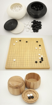 30 mm Shinkaya Board / Yunzi Stones / Bamboo Bowls