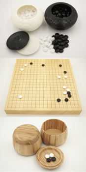 50 mm Shinkaya Board / Yunzi Stones / Bamboo Bowls