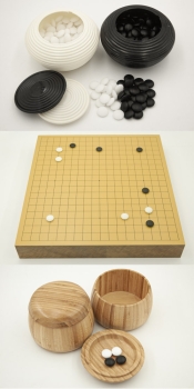 60 mm Agathis Board / Yunzi Stones / Bamboo Bowls