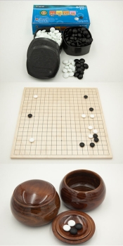 Birch Board, folding / 8x20,5 mm Glass Stones / Date Wood Bowls