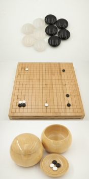 50 mm Bamboo Board, cutted / Achat Stones / Shinkaya Bowls