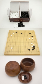 30 mm Shinkaya Board / 10x21,5 mm Glass Stones / Mullberry Bowls