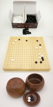 50 mm Shinkaya Board / 10x21,5 mm Glass Stones / Mullberry Bowls