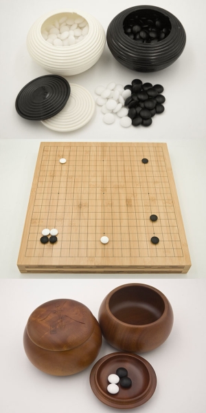 50 mm Bamboo Board, printed / Yunzi Stones / Mulberry Bowls